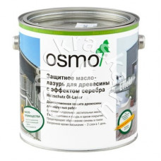 Защитное масло-лазурь для древесины с эффектом серебра OSMO Holzschutz Öl-Lasur Effekt